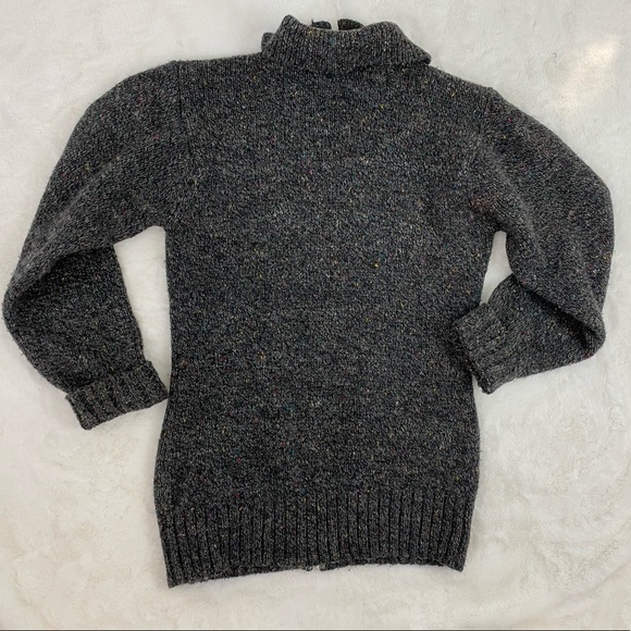 Columbia Womens Sweater Medium Wool Full Zip Gray Ribbed Collar Acrylic - Picture 5 of 5